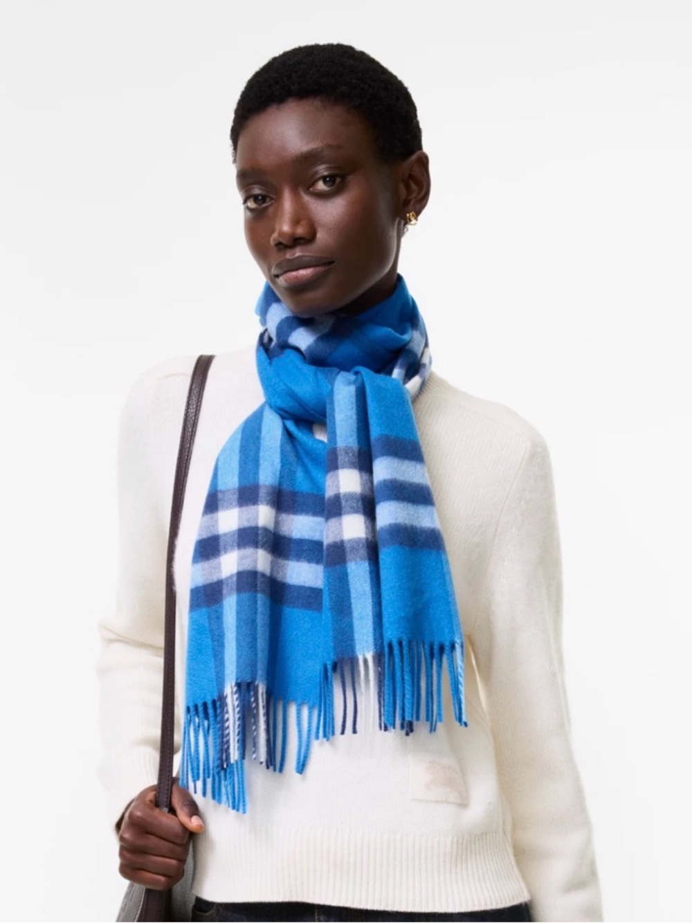 Burberry Blue Plaid Scarf
